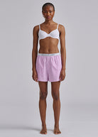 striped pink boxer short