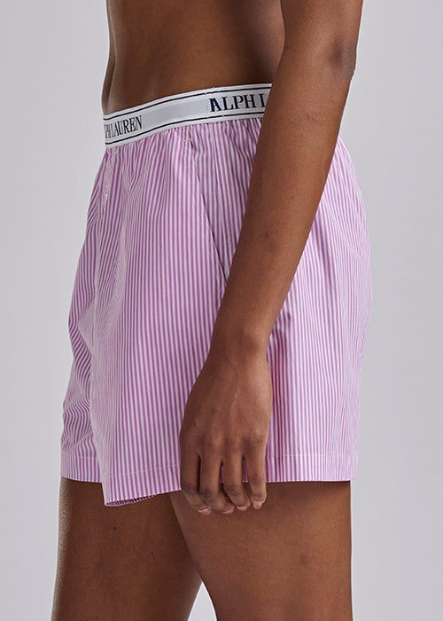 striped pink boxer short