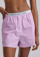 striped pink boxer short