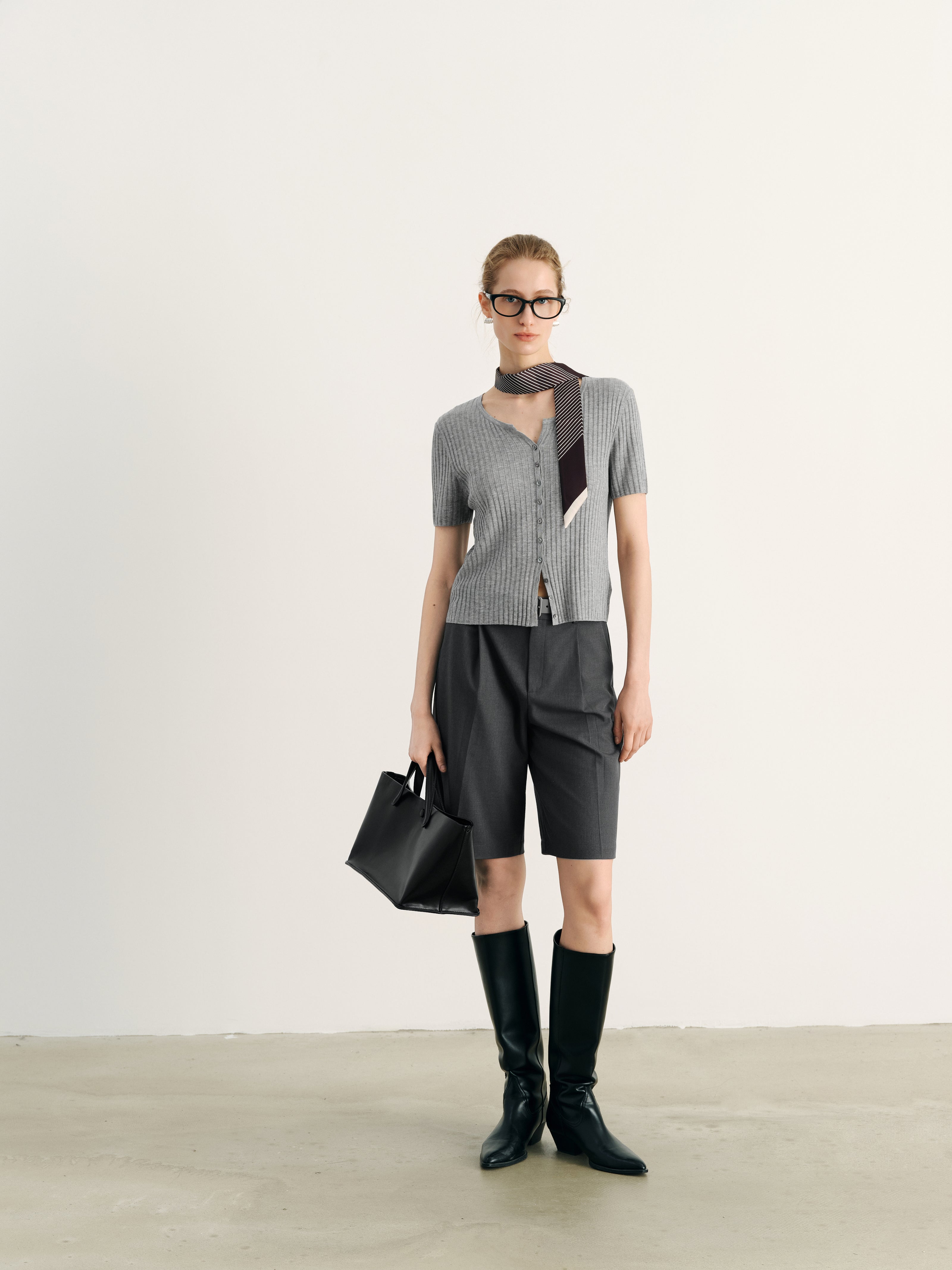 short sleeve button up sweater 