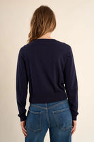 navy blue cardigan