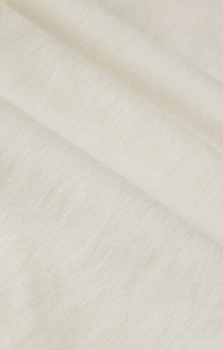 white linen short sleeve tie blouse