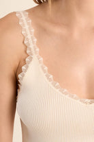 cream lace tank