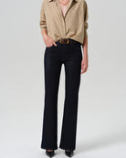dark blue denim bootcut denim pant 