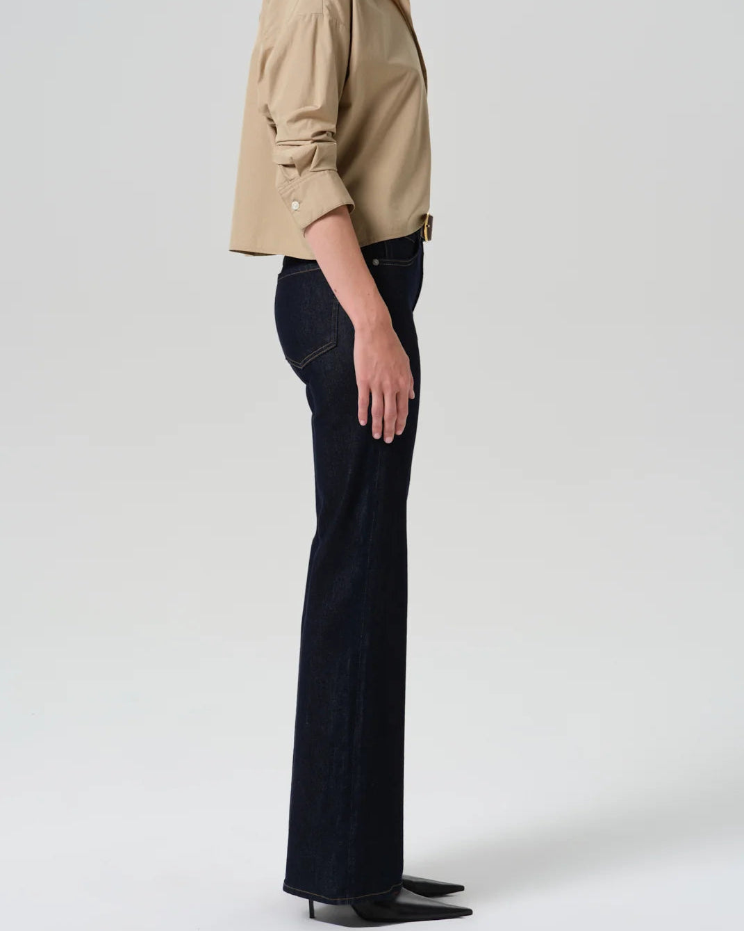 dark blue denim bootcut denim pant 