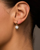 gold diamond drop earring