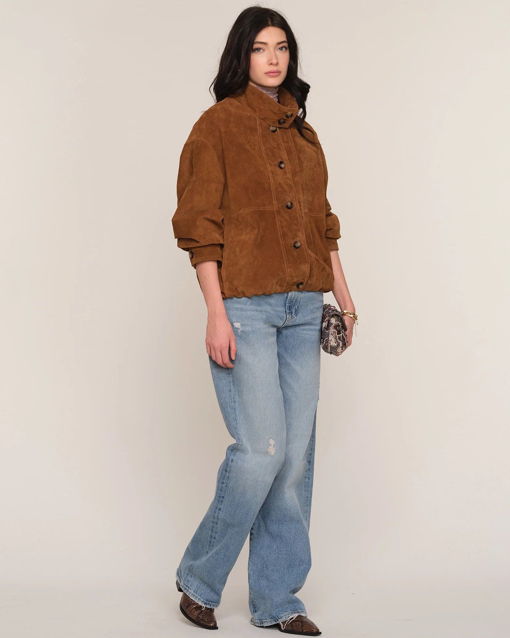 light brown suede jacket