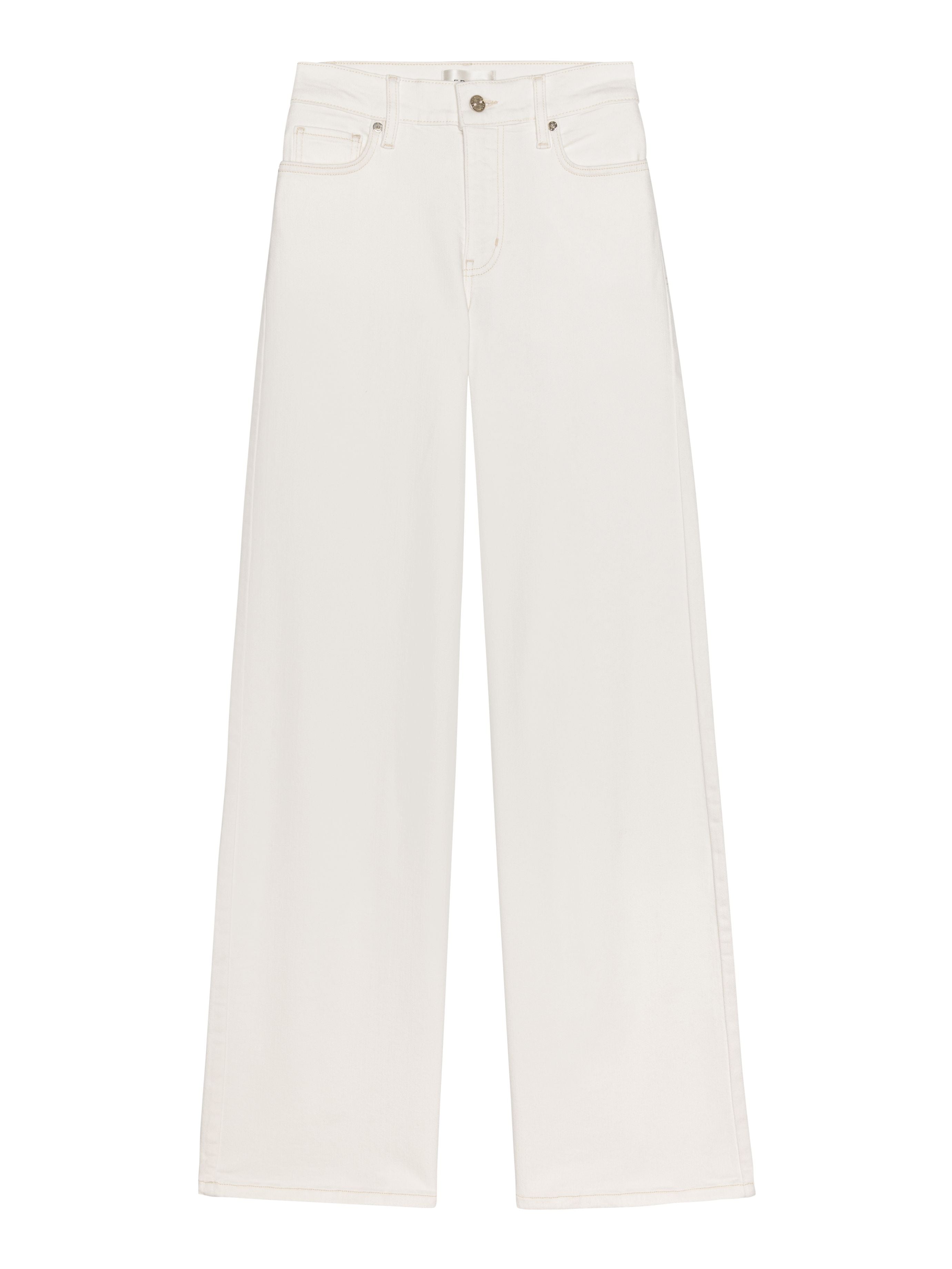wide leg palazzo denim pant in cream