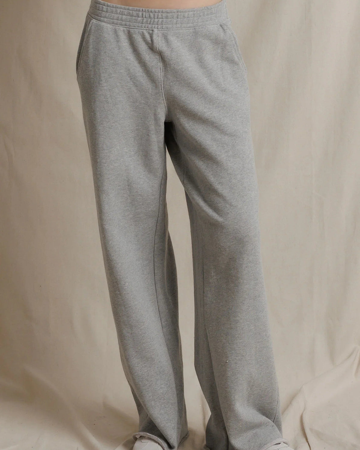 grey wide leg sweatpant
