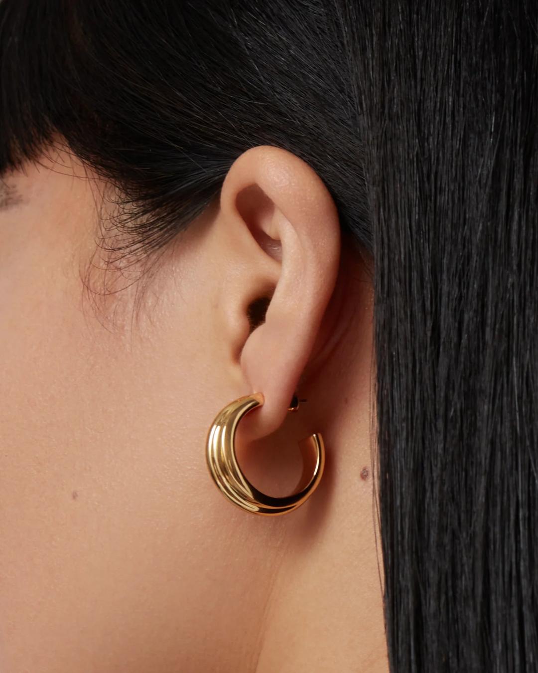 gold chunky hoops