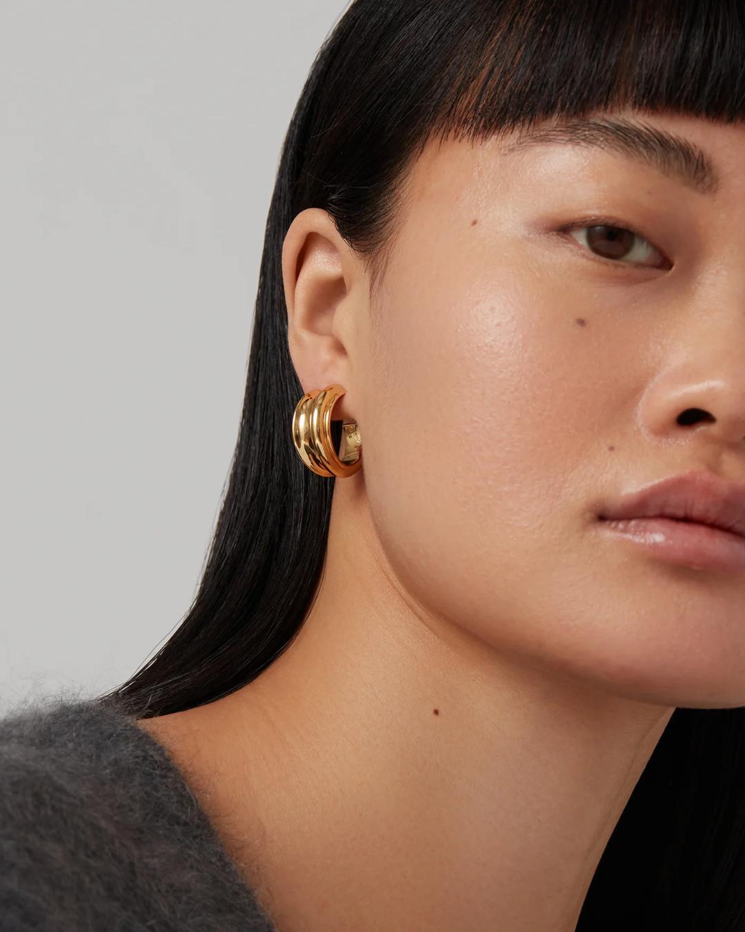 gold chunky hoops