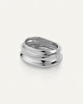 chunky statement silver bangle