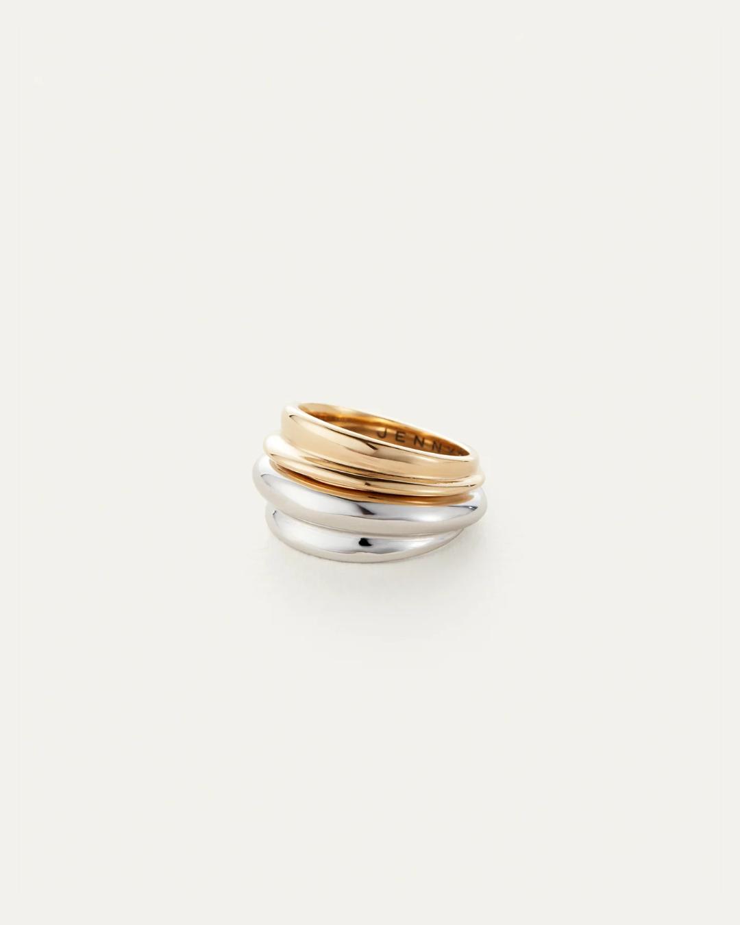 two rings in silver and gold