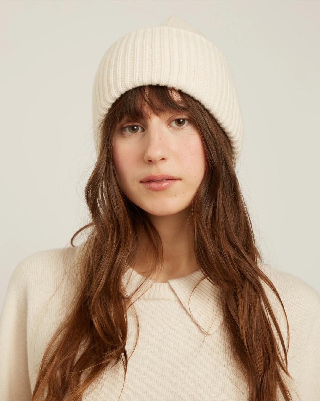 cream sweater with a collar