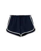navy lounge shorts with white trim