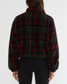 green and red plaid jacket