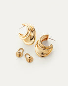 chunky statement hoop in gold