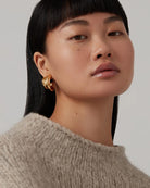 chunky statement hoop in gold