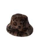leopard fur faux hat
