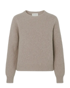 round neck knit seater in beige