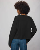cropped cardigan in black