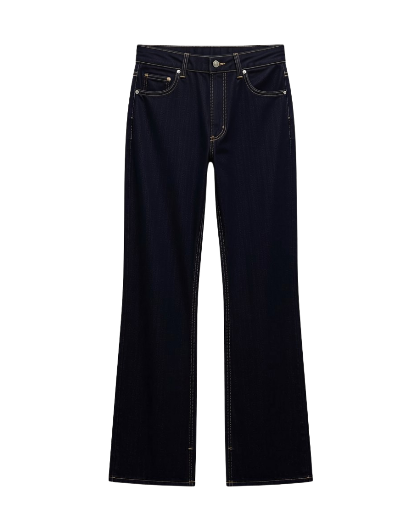 dark blue denim bootcut denim pant 