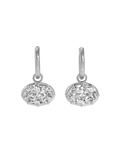 Large Cleo Charm Huggies | Silver
