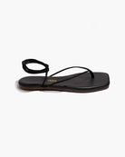 black sandals that tie around the ankle