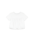 white short sleeve bubble top