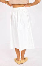 midi white skirt