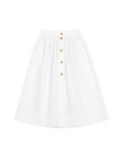 midi white skirt