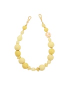 yellow beaded phone wristlet 