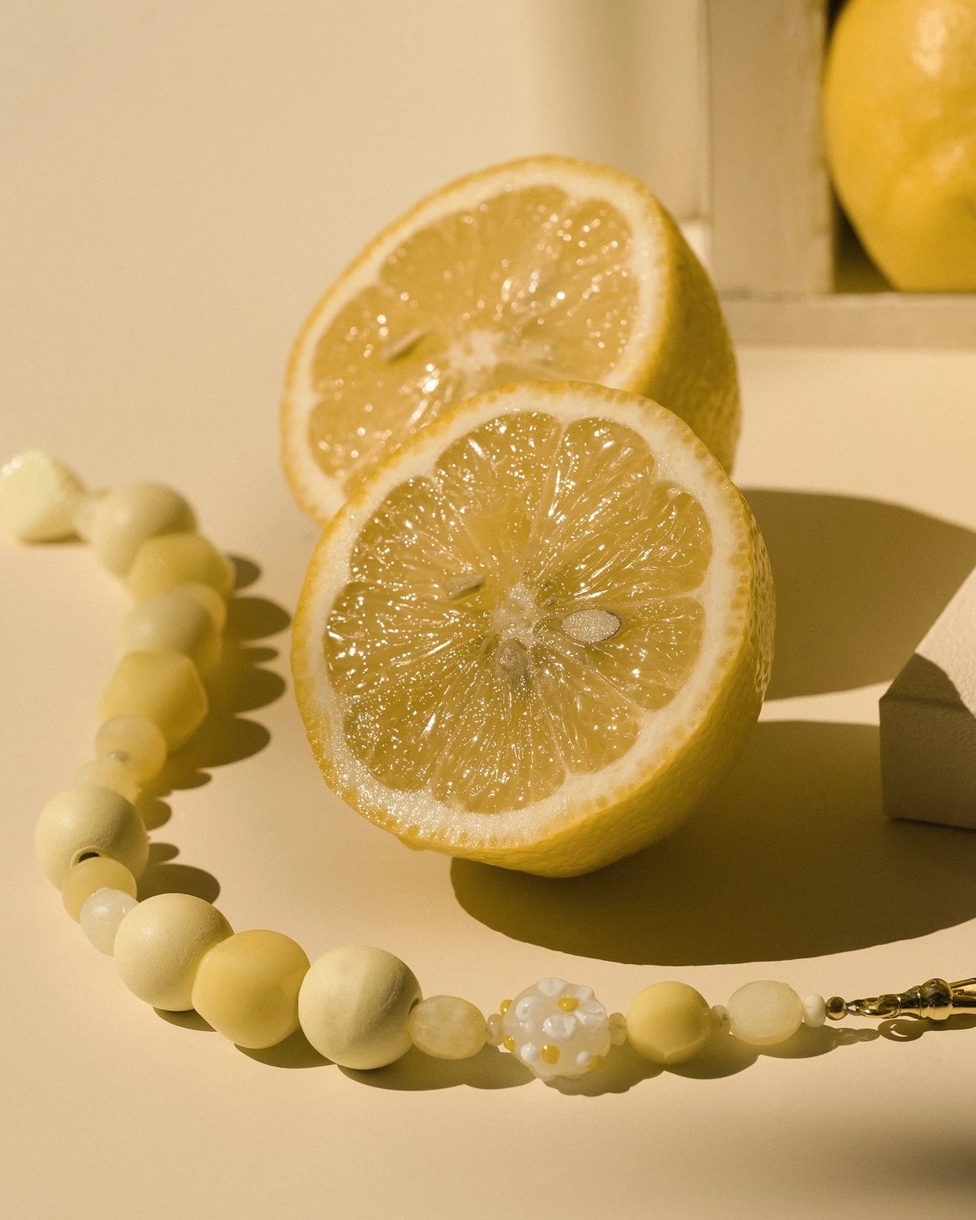yellow beaded phone wristlet 