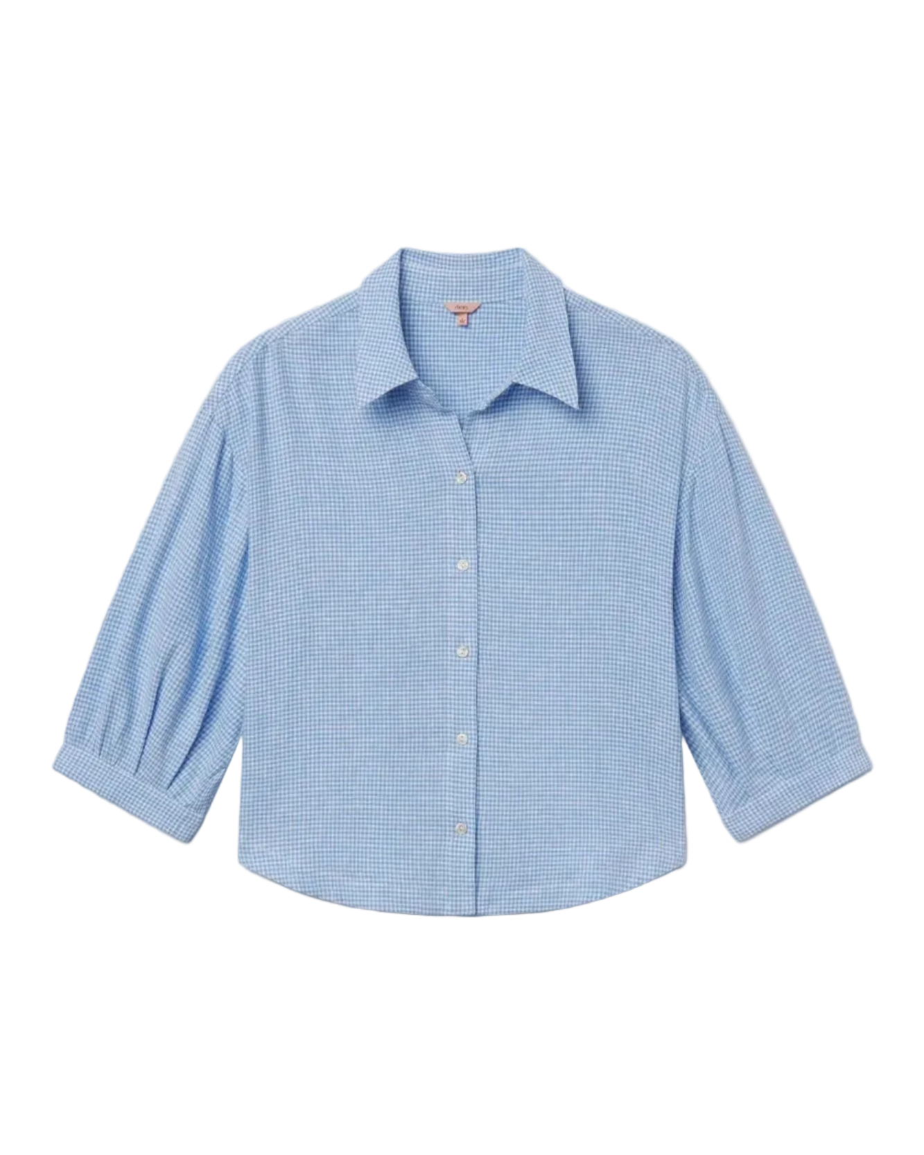 gingham blue sleeping blouse