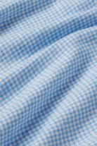 blue gingham mini dress