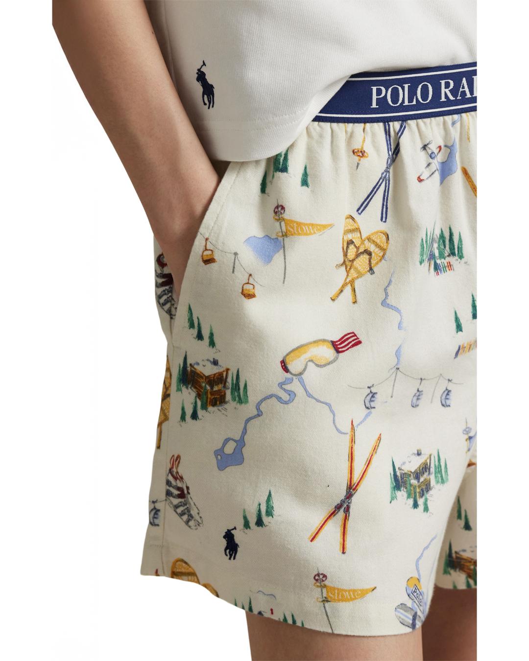 sleep boxer with ski prints on it