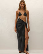 black polka dot pareo swim cover