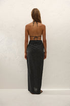black polka dot pareo swim cover