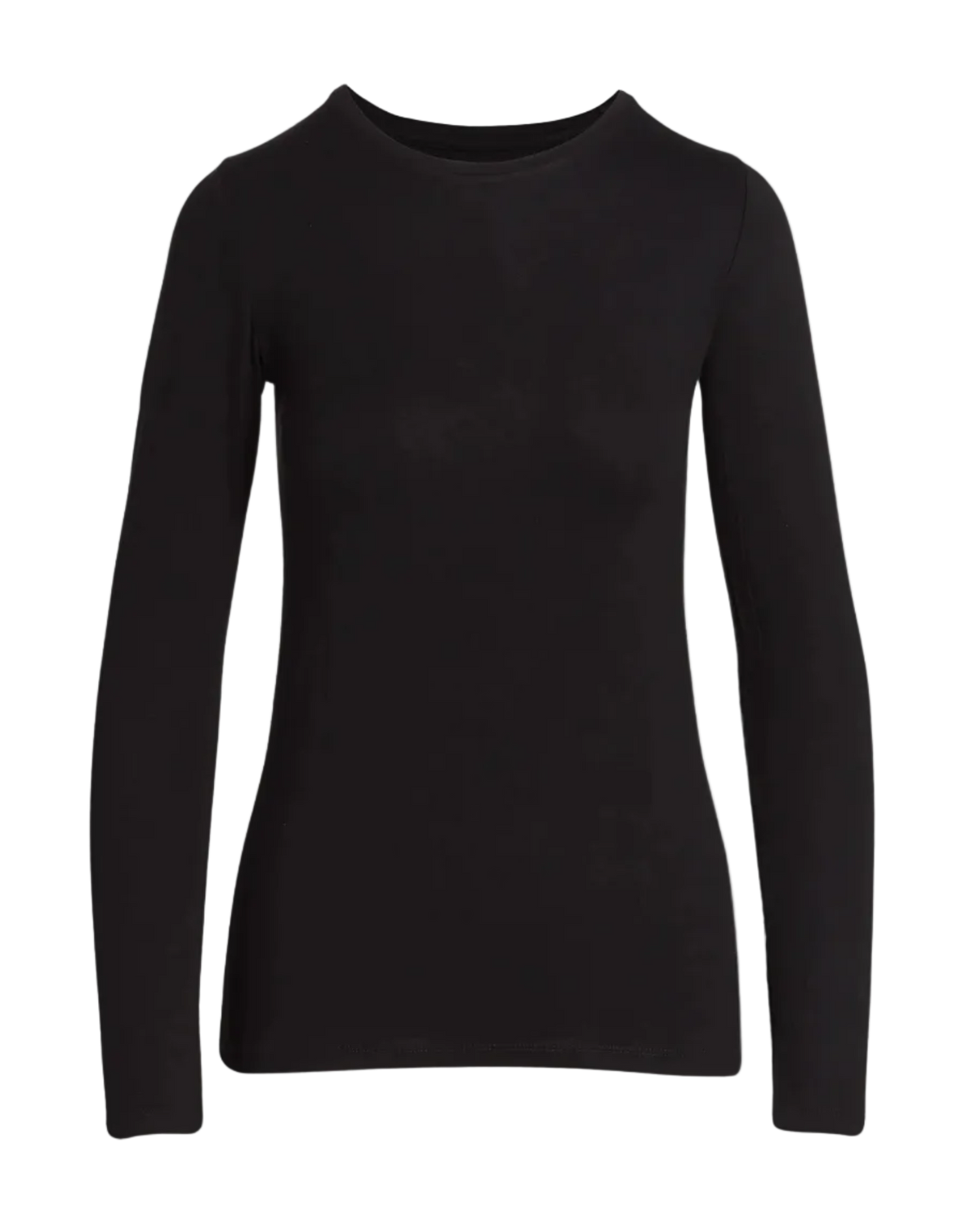 long sleeve basic top in black