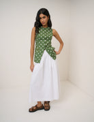 polka dot green vest