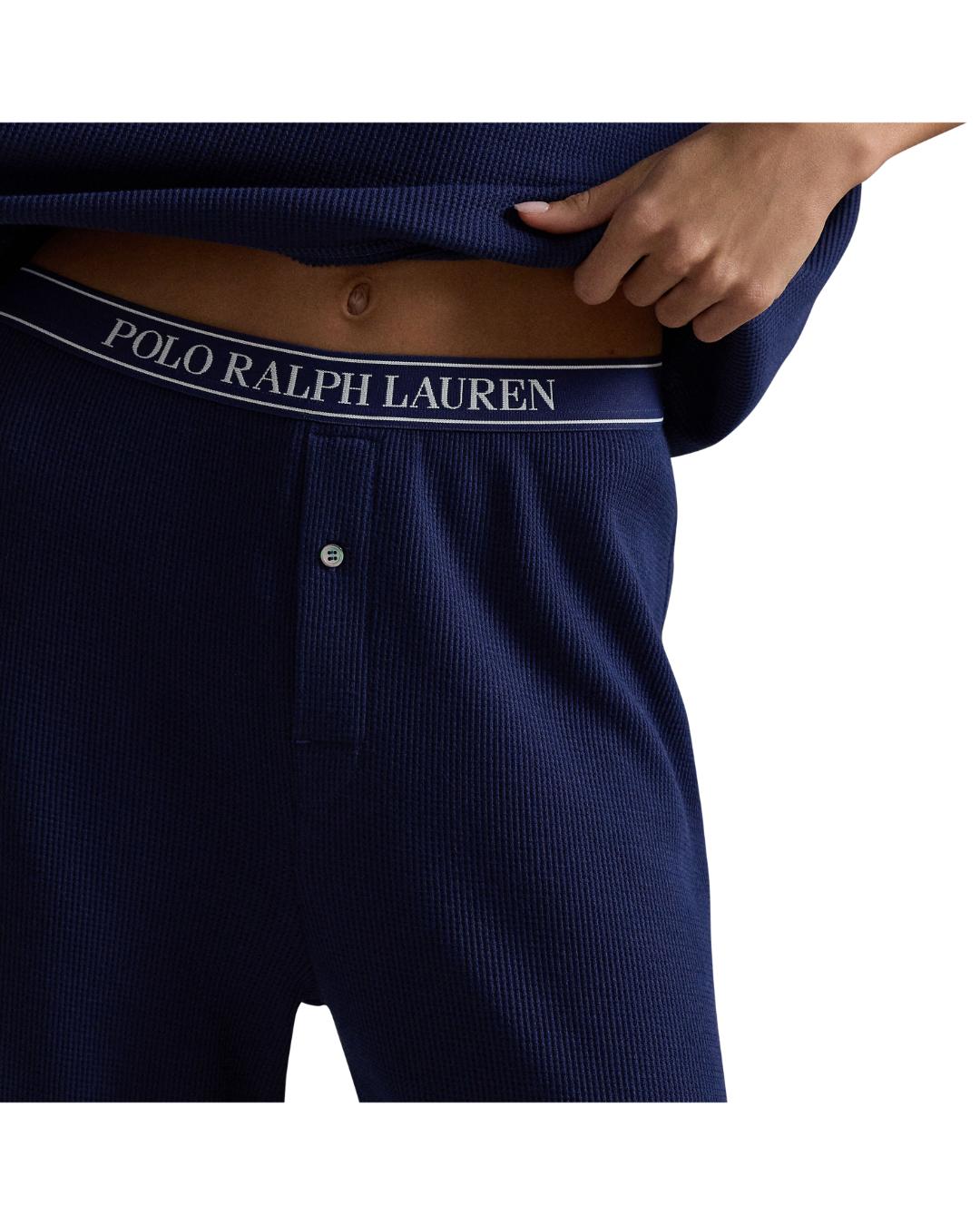 lounge set long sleeve and wide leg pant in navy