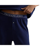 lounge set long sleeve and wide leg pant in navy