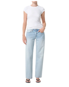 low rise baggy light denim pant