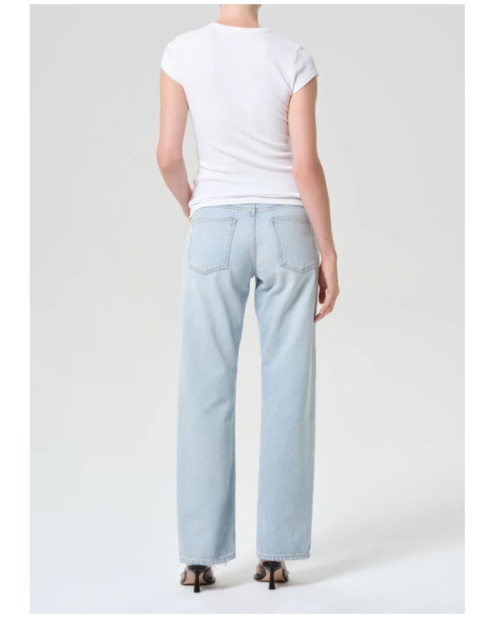 low rise baggy light denim pant