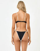 black and cream bikini bottoms