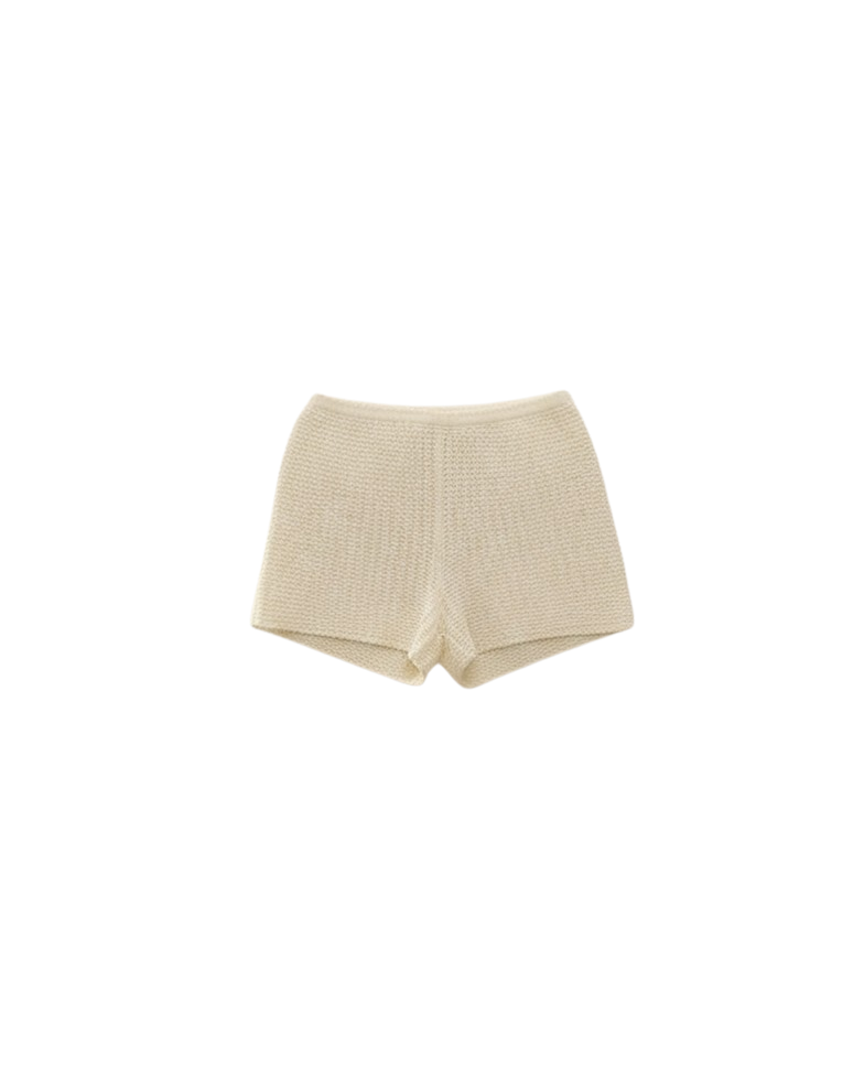 knit mini shorts