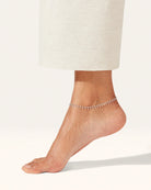 delicate silver anklet