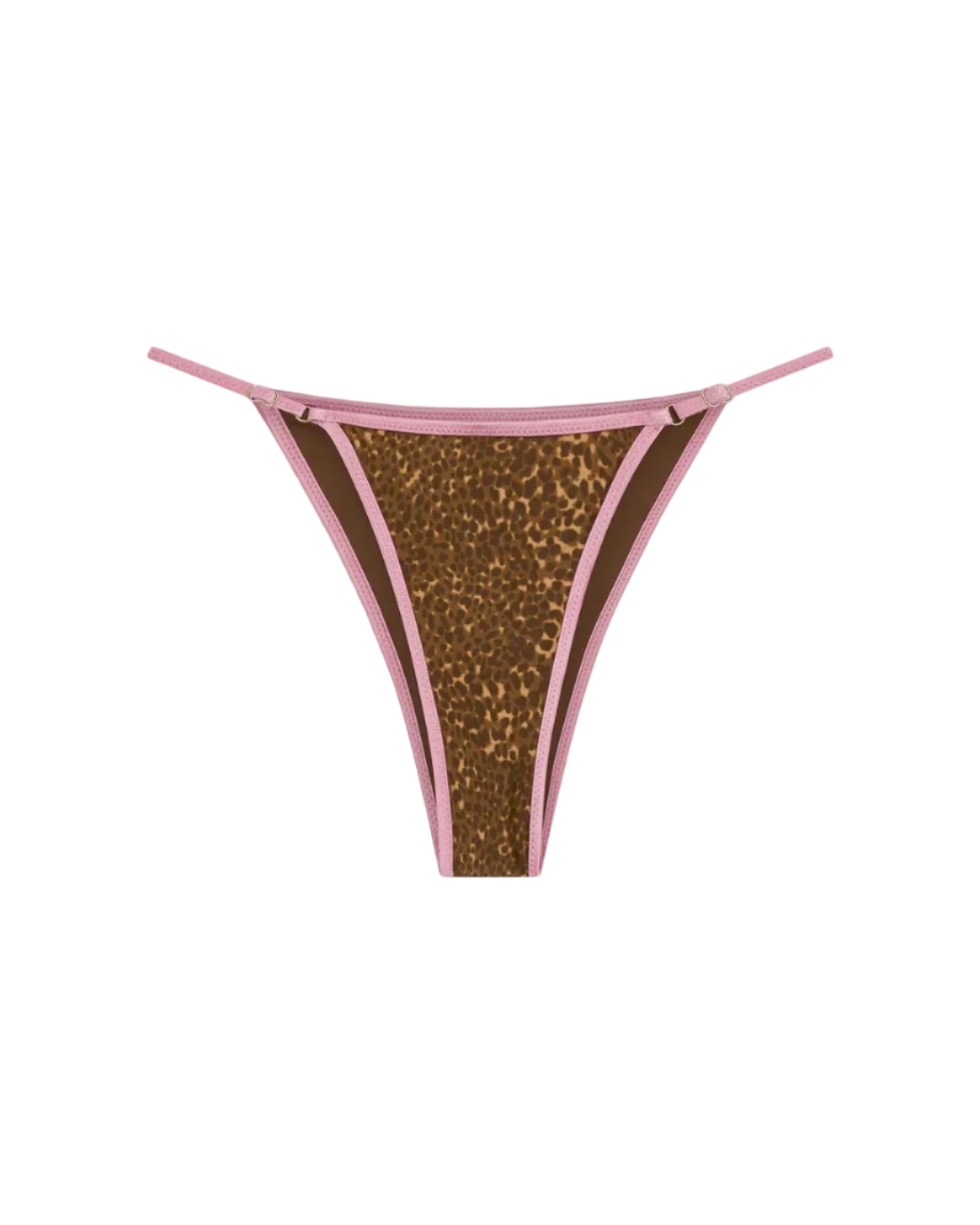 cheetah print bikini bottoms with pink outline