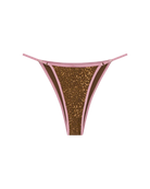 cheetah print bikini bottoms with pink outline
