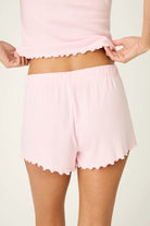 ballet pink pointelle pj shorts 